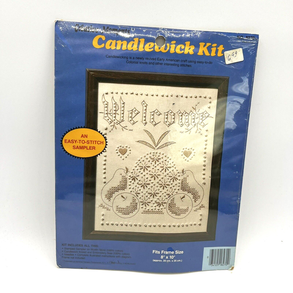Candlewick Kit "Welcome" Pineapple Stitching Kit Creative Moments 8" x 10" NEW
